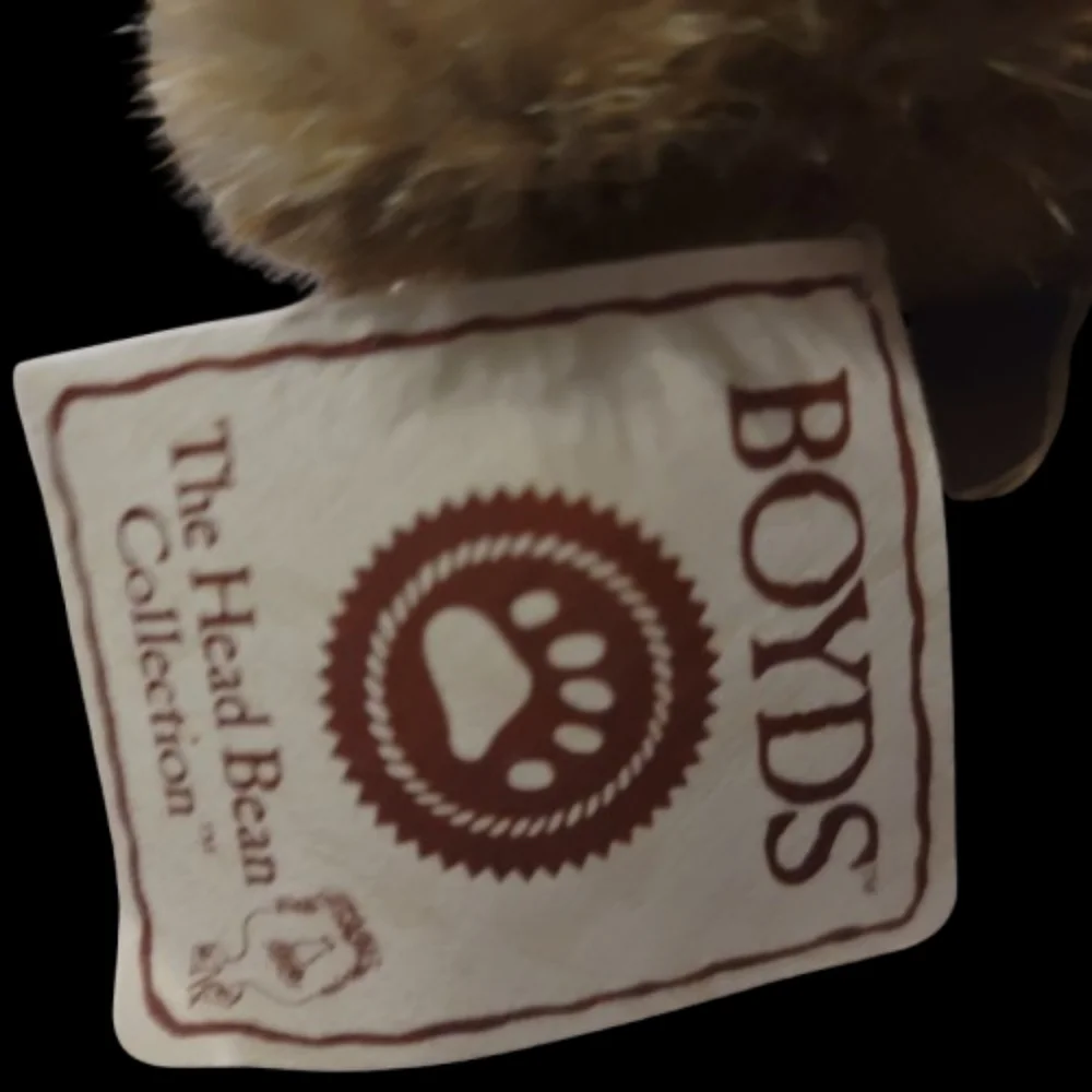 Boyds bear brown Teddy Bear with Plaid Pillow